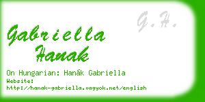 gabriella hanak business card