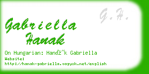 gabriella hanak business card